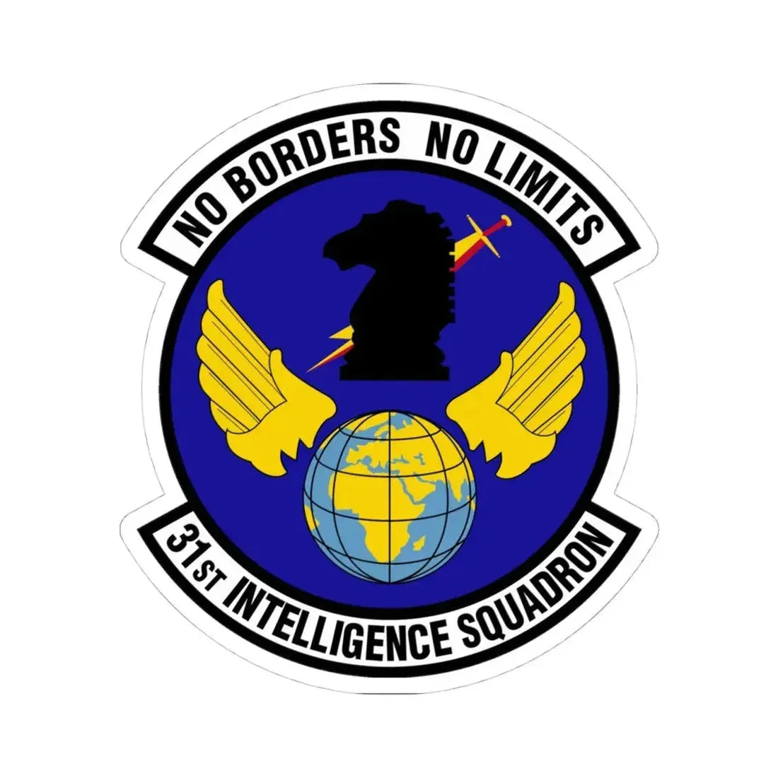 31 Intelligence Squadron ACC (U.S. Air Force) STICKER Vinyl Kiss-Cut Decal 4 Inch White - The Sticker Space