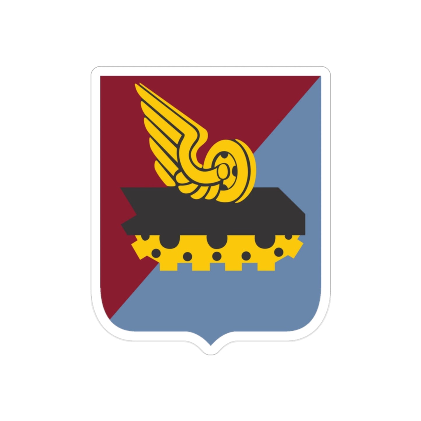 31 Transportation Battalion 2 (U.S. Army) REVERSE PRINT Transparent STICKER-2" × 2"-The Sticker Space