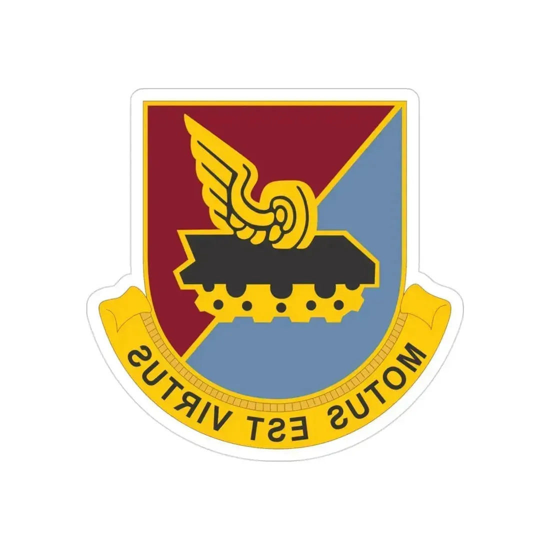 31 Transportation Battalion (U.S. Army) REVERSE PRINT Transparent Die-Cut STICKER 3 Inch Die-Cut Transparent - The Sticker Space