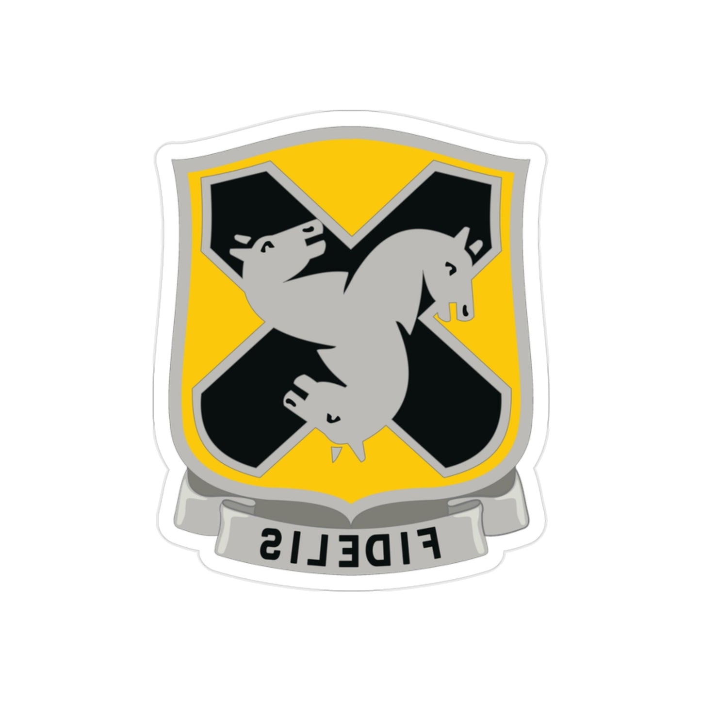 310 Cavalry Regiment (U.S. Army) REVERSE PRINT Transparent STICKER-2" × 2"-The Sticker Space