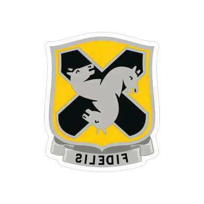 310 Cavalry Regiment (U.S. Army) REVERSE PRINT Transparent Die-Cut STICKER 3 Inch Die-Cut Transparent - The Sticker Space