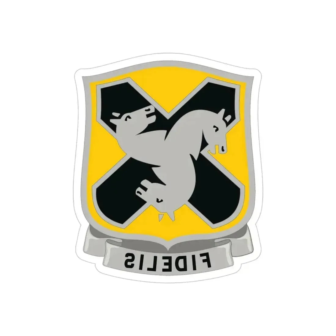 310 Cavalry Regiment (U.S. Army) REVERSE PRINT Transparent Die-Cut STICKER 4 Inch Die-Cut Transparent - The Sticker Space