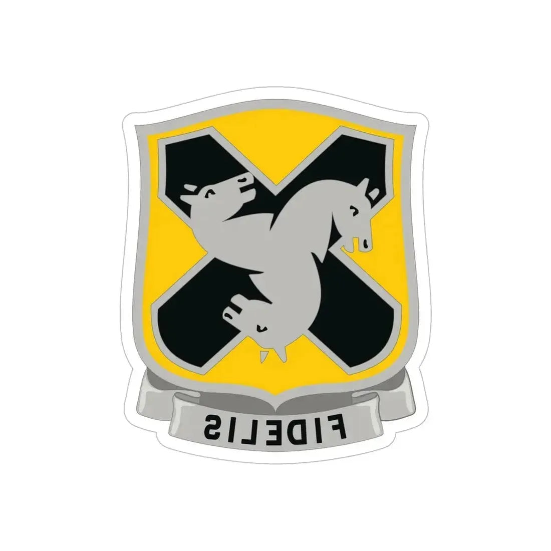 310 Cavalry Regiment (U.S. Army) REVERSE PRINT Transparent Die-Cut STICKER - The Sticker Space