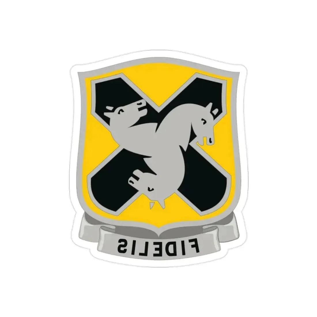 310 Cavalry Regiment (U.S. Army) REVERSE PRINT Transparent Die-Cut STICKER - The Sticker Space