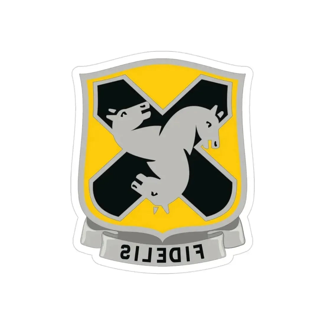 310 Cavalry Regiment (U.S. Army) REVERSE PRINT Transparent Die-Cut STICKER - The Sticker Space