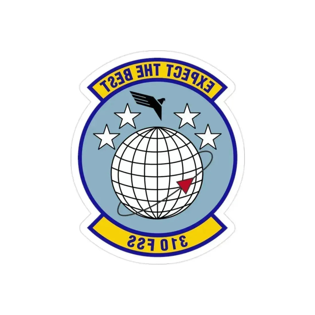 310 Force Support Squadron AFRC (U.S. Air Force) REVERSE PRINT Transparent Die-Cut STICKER 2 Inch Die-Cut Transparent - The Sticker Space