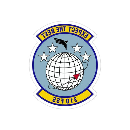 310 Force Support Squadron AFRC (U.S. Air Force) REVERSE PRINT Transparent Die-Cut STICKER 3 Inch Die-Cut Transparent - The Sticker Space