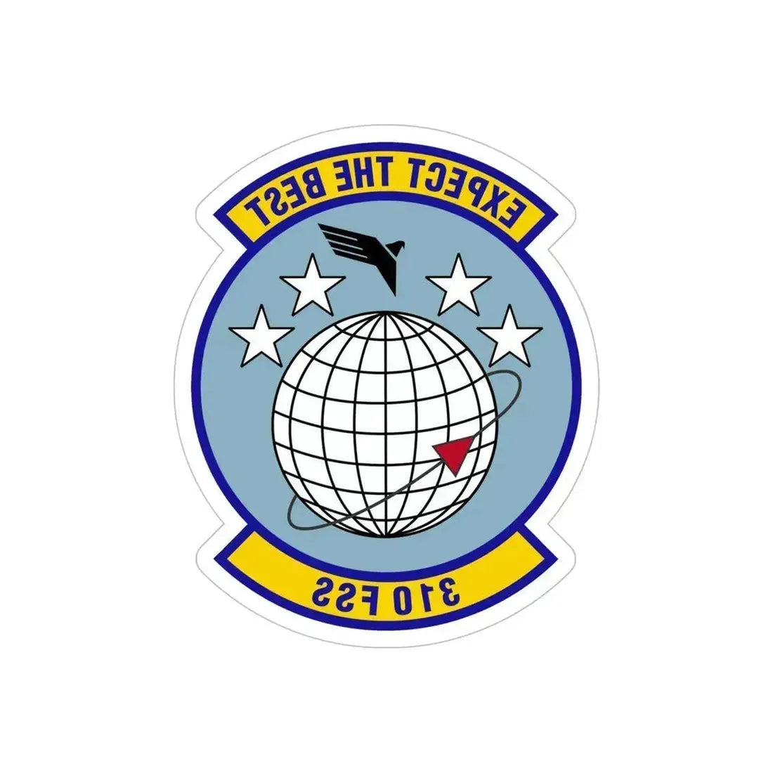 310 Force Support Squadron AFRC (U.S. Air Force) REVERSE PRINT Transparent Die-Cut STICKER 6 Inch Die-Cut Transparent - The Sticker Space