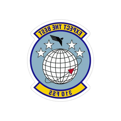 310 Force Support Squadron AFRC (U.S. Air Force) REVERSE PRINT Transparent Die-Cut STICKER 6 Inch Die-Cut Transparent - The Sticker Space