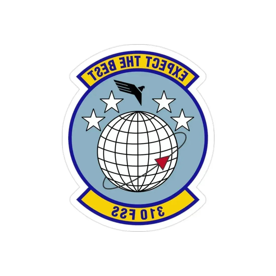 310 Force Support Squadron AFRC (U.S. Air Force) REVERSE PRINT Transparent Die-Cut STICKER - The Sticker Space