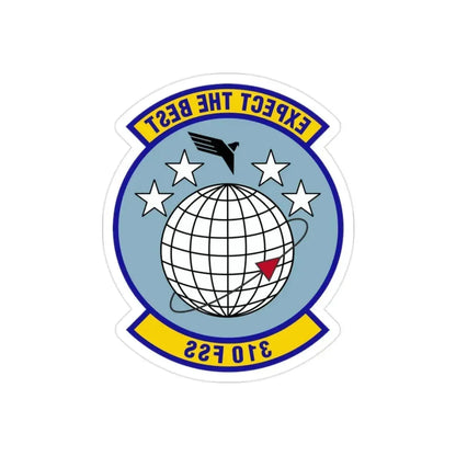 310 Force Support Squadron AFRC (U.S. Air Force) REVERSE PRINT Transparent Die-Cut STICKER - The Sticker Space