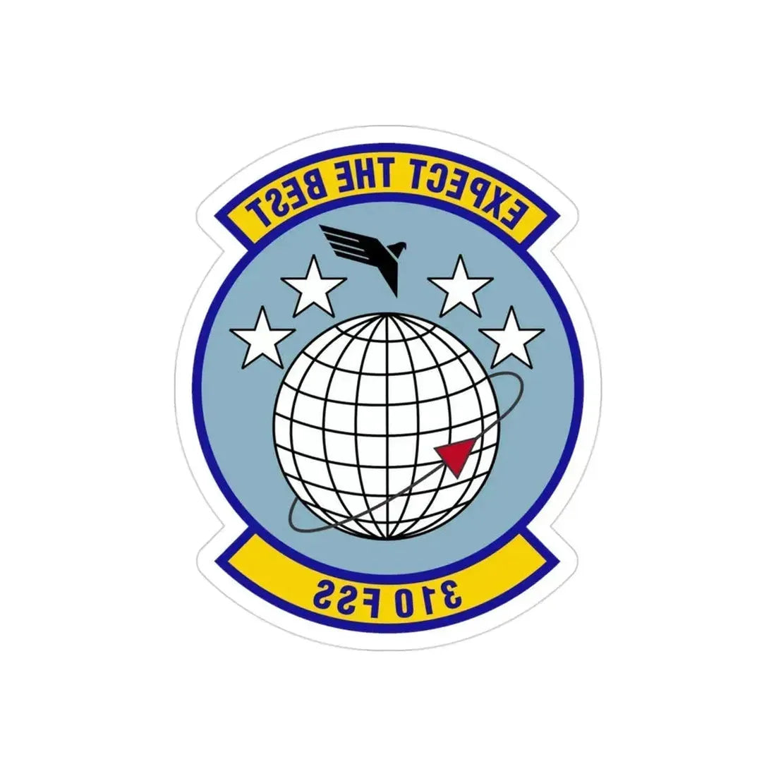310 Force Support Squadron AFRC (U.S. Air Force) REVERSE PRINT Transparent Die-Cut STICKER - The Sticker Space