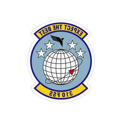 310 Force Support Squadron AFRC (U.S. Air Force) REVERSE PRINT Transparent Die-Cut STICKER - The Sticker Space
