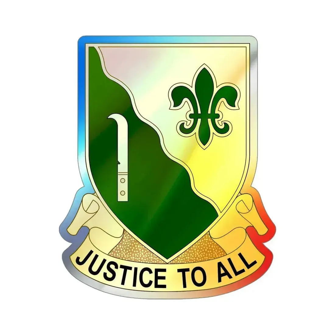 310 Military Police Battalion (U.S. Army) Holographic STICKER Die-Cut Vinyl Decal 5 Inch Holographic - The Sticker Space
