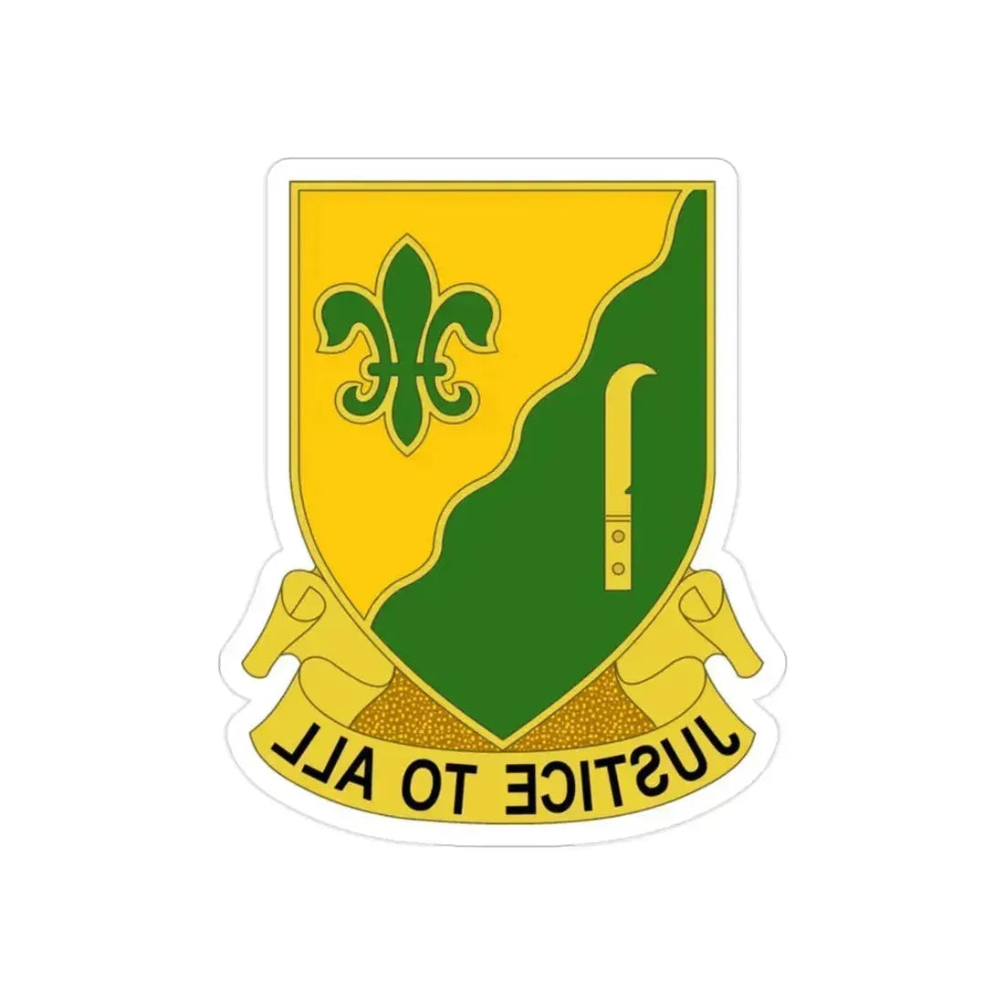 310 Military Police Battalion (U.S. Army) REVERSE PRINT Transparent Die-Cut STICKER 2 Inch Die-Cut Transparent - The Sticker Space