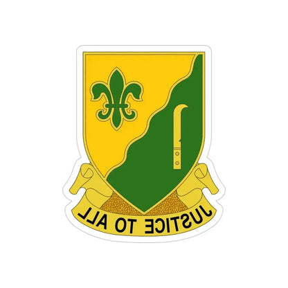 310 Military Police Battalion (U.S. Army) REVERSE PRINT Transparent Die-Cut STICKER - The Sticker Space