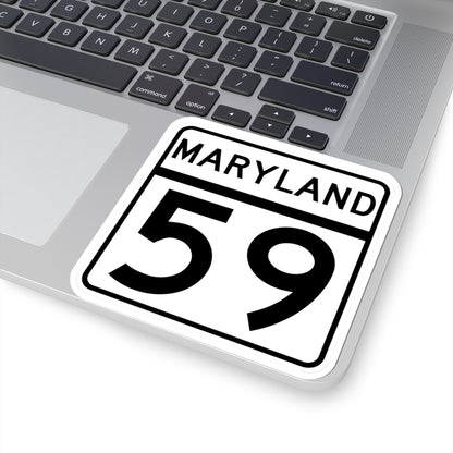 MD Route 59 (Maryland) (Road Sign) STICKER Vinyl Kiss-Cut Decal