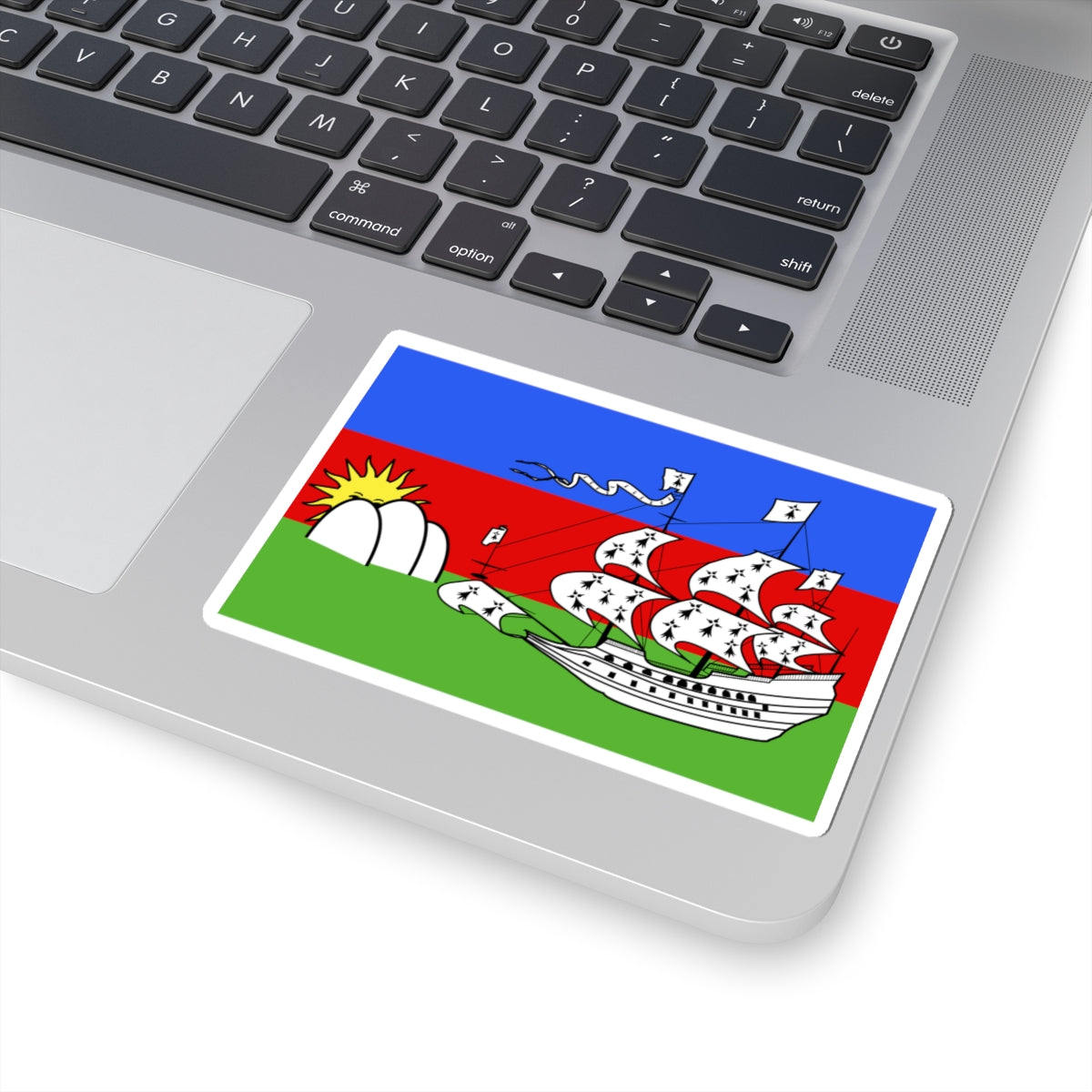 Flag of Lorient (France) STICKER Vinyl Kiss-Cut Decal