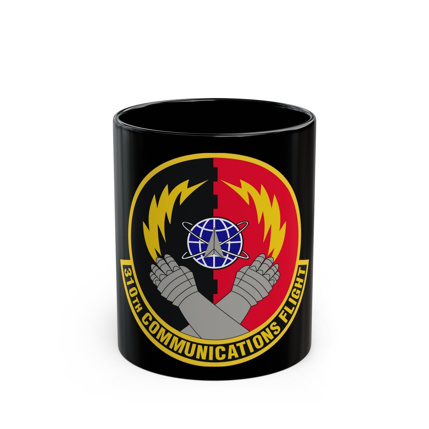 310th Communications Flight (U.S. Air Force) Black Coffee Mug-11oz-The Sticker Space