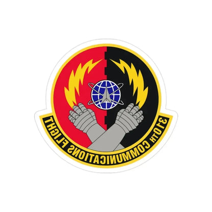 310th Communications Flight (U.S. Air Force) REVERSE PRINT Transparent Die-Cut STICKER - The Sticker Space