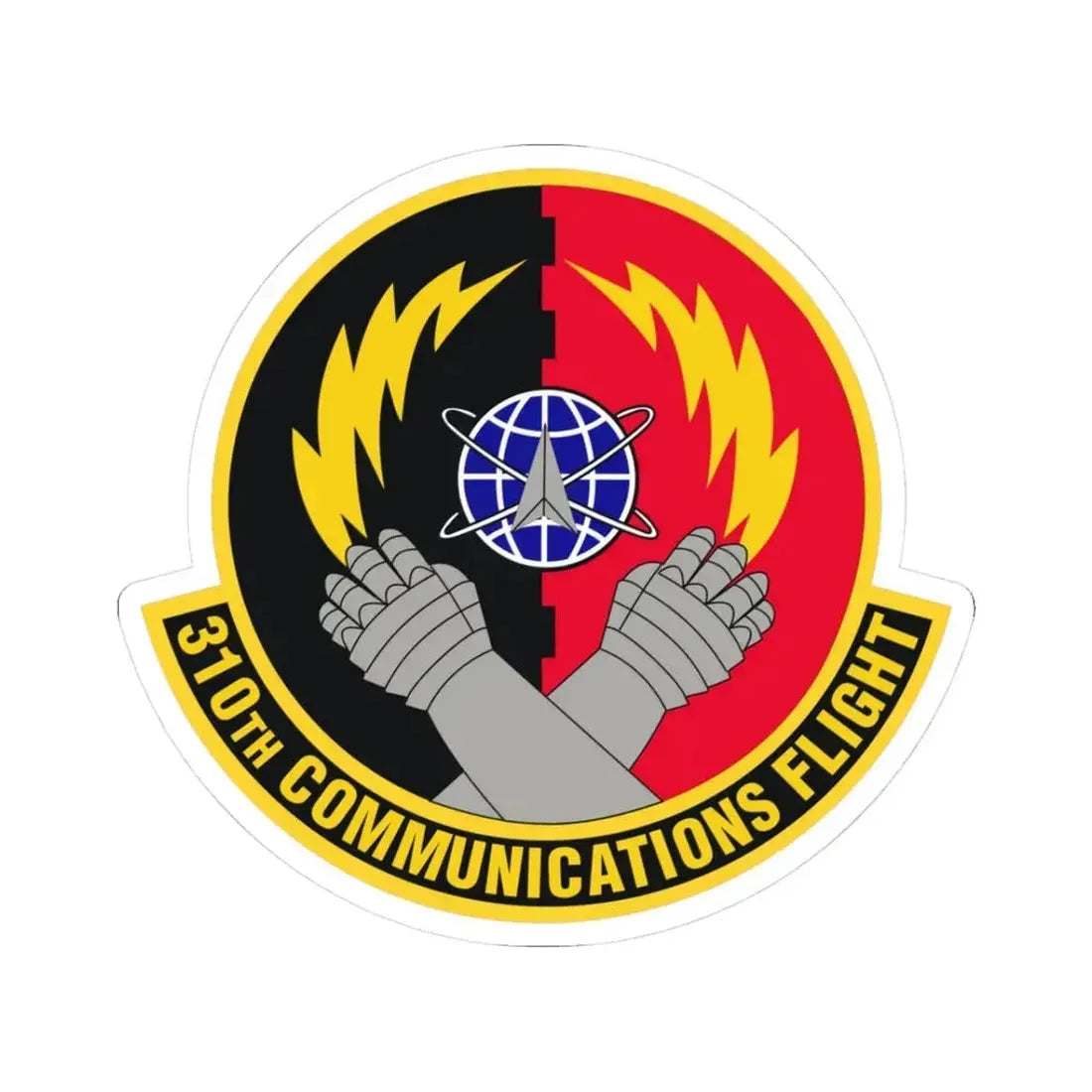 310th Communications Flight (U.S. Air Force) STICKER Vinyl Kiss-Cut Decal 3 Inch White - The Sticker Space
