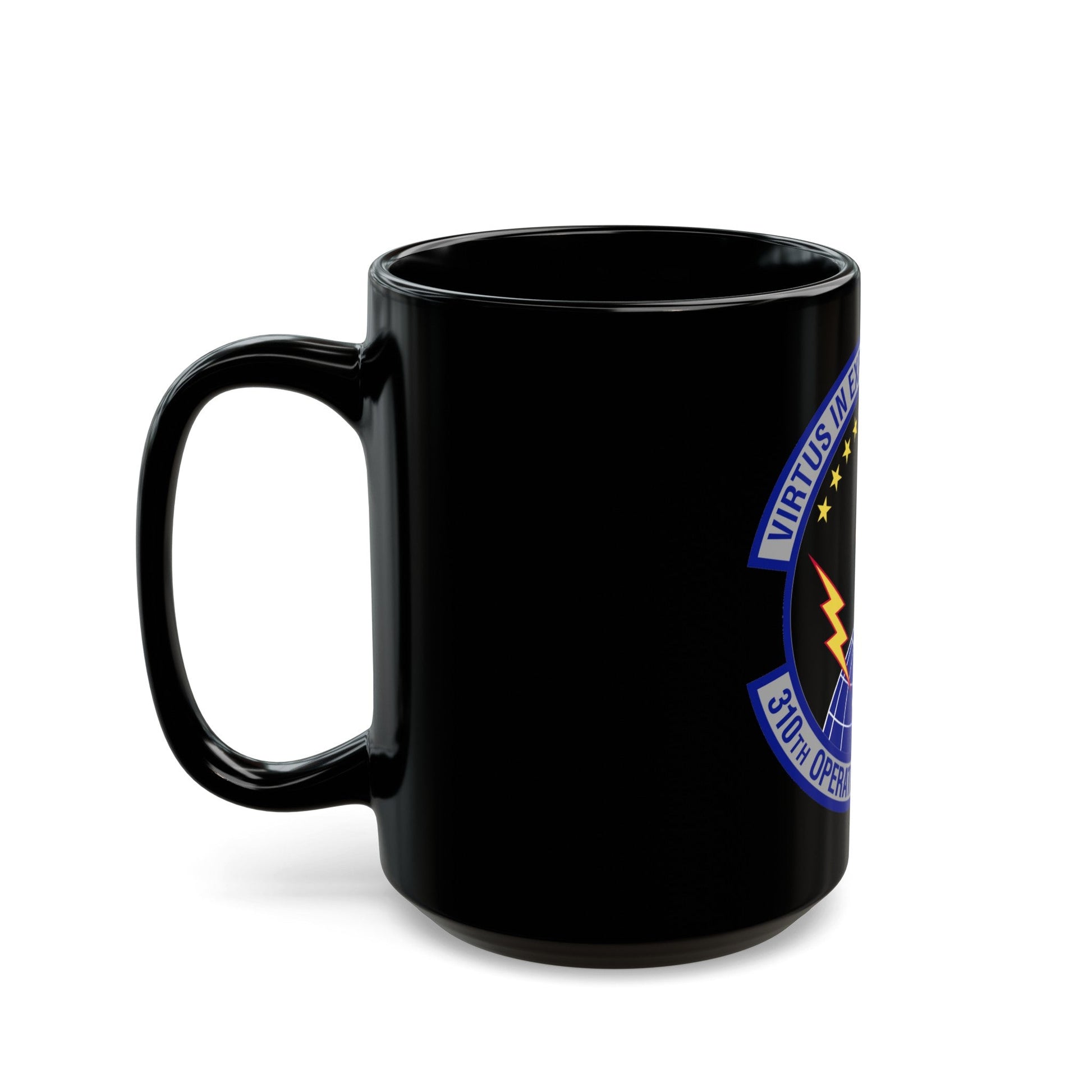 310th Operations Support Flight (U.S. Air Force) Black Coffee Mug-The Sticker Space