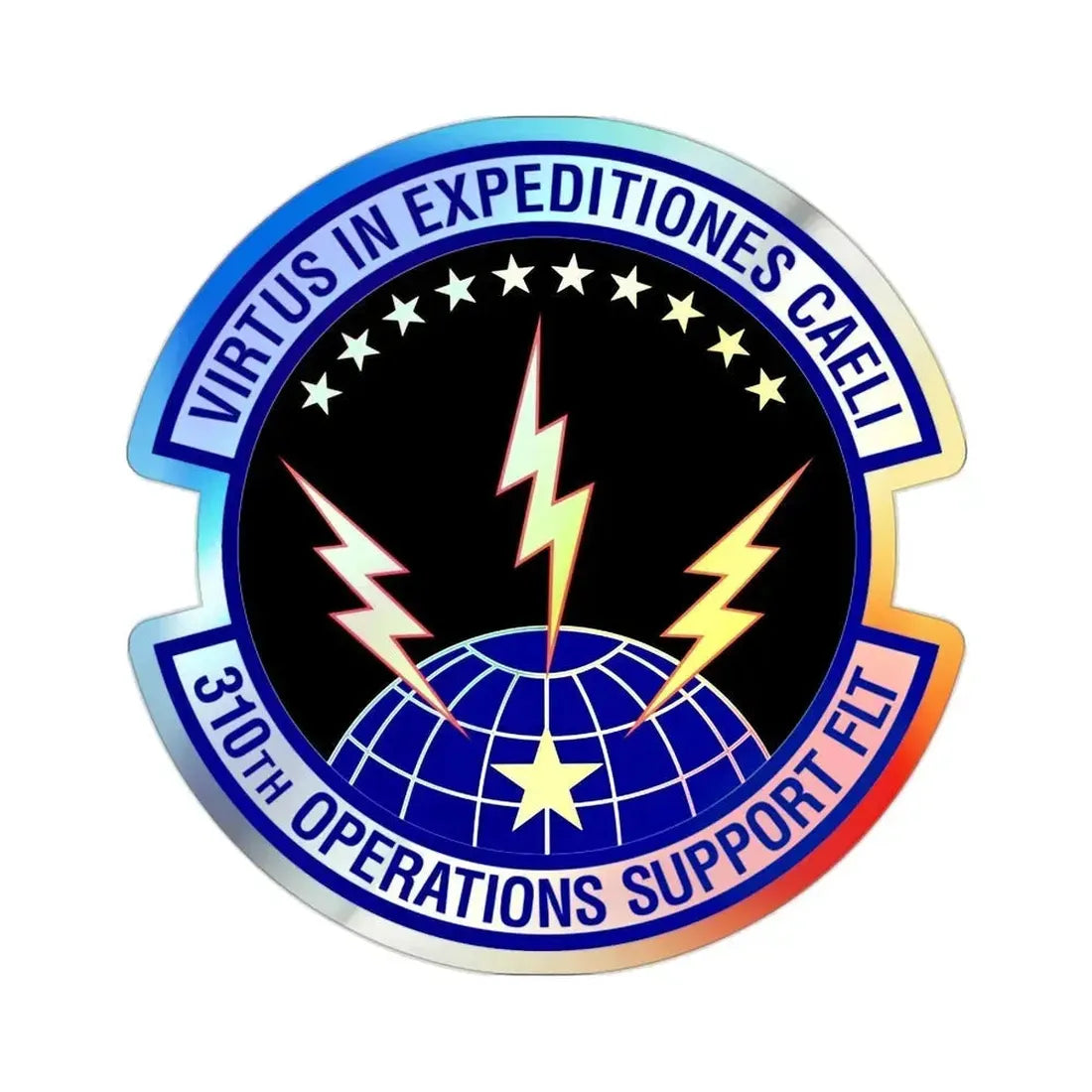 310th Operations Support Flight (U.S. Air Force) Holographic STICKER Die-Cut Vinyl Decal 2 Inch Holographic - The Sticker Space