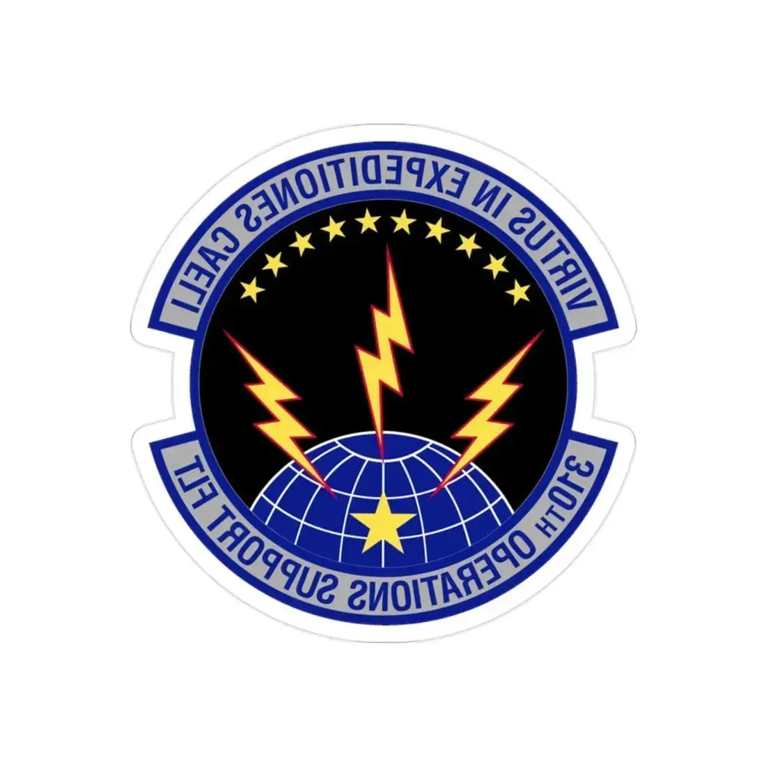 310th Operations Support Flight (U.S. Air Force) REVERSE PRINT Transparent Die-Cut STICKER 2 Inch Die-Cut Transparent - The Sticker Space