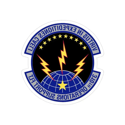 310th Operations Support Flight (U.S. Air Force) REVERSE PRINT Transparent Die-Cut STICKER 2 Inch Die-Cut Transparent - The Sticker Space