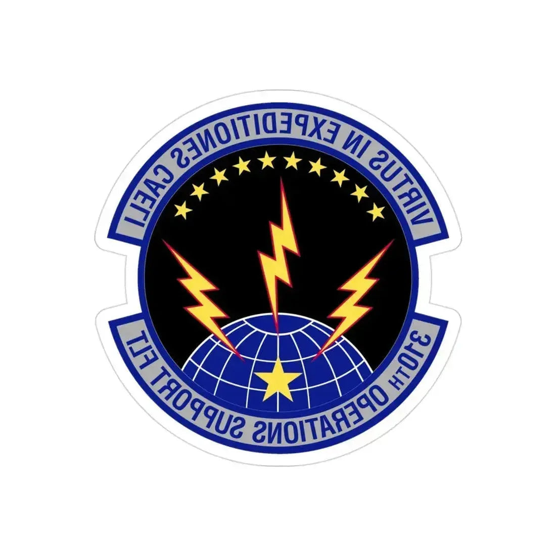 310th Operations Support Flight (U.S. Air Force) REVERSE PRINT Transparent Die-Cut STICKER 3 Inch Die-Cut Transparent - The Sticker Space