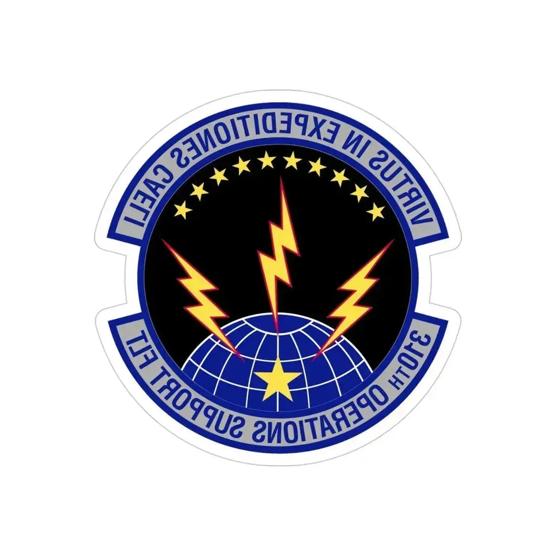 310th Operations Support Flight (U.S. Air Force) REVERSE PRINT Transparent Die-Cut STICKER 4 Inch Die-Cut Transparent - The Sticker Space
