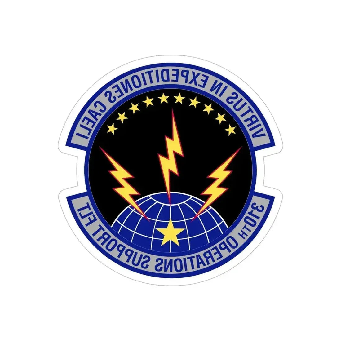 310th Operations Support Flight (U.S. Air Force) REVERSE PRINT Transparent Die-Cut STICKER 5 Inch Die-Cut Transparent - The Sticker Space