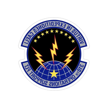 310th Operations Support Flight (U.S. Air Force) REVERSE PRINT Transparent Die-Cut STICKER 6 Inch Die-Cut Transparent - The Sticker Space