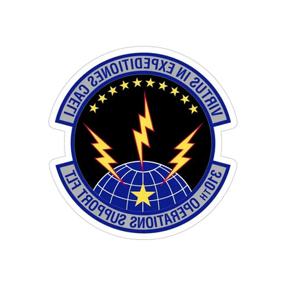 310th Operations Support Flight (U.S. Air Force) REVERSE PRINT Transparent Die-Cut STICKER - The Sticker Space