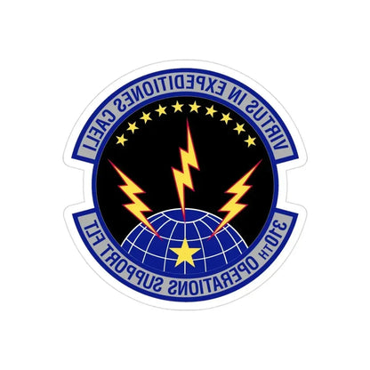 310th Operations Support Flight (U.S. Air Force) REVERSE PRINT Transparent Die-Cut STICKER - The Sticker Space