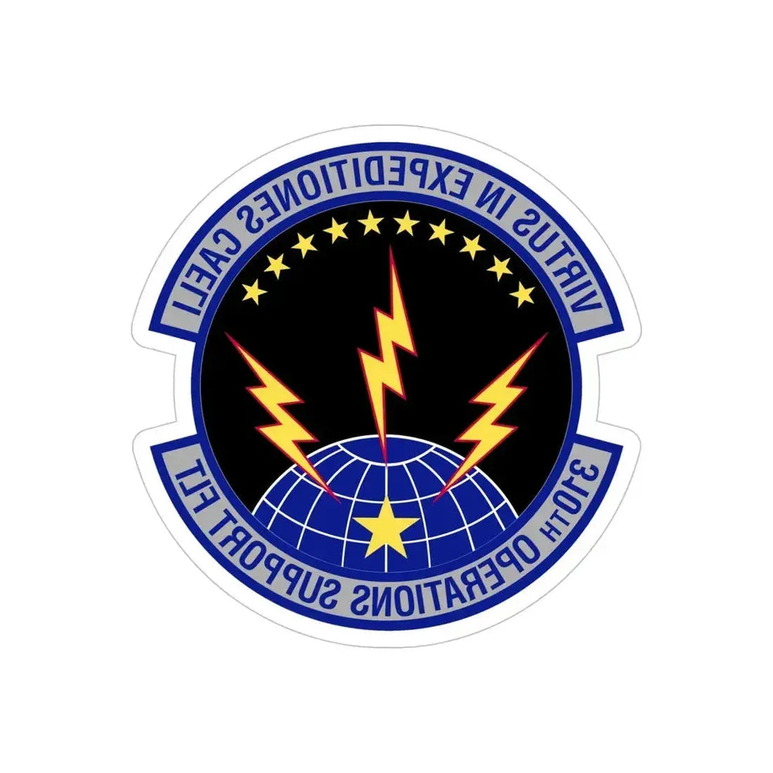 310th Operations Support Flight (U.S. Air Force) REVERSE PRINT Transparent Die-Cut STICKER - The Sticker Space