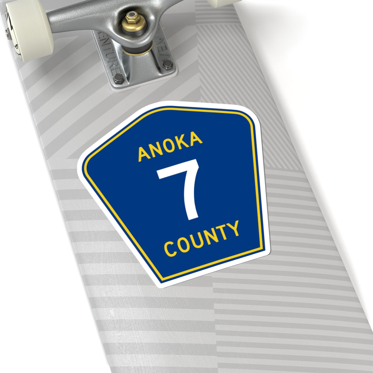 Anoka County 7 (Minnesota) (Road Sign) STICKER Vinyl Kiss-Cut Decal