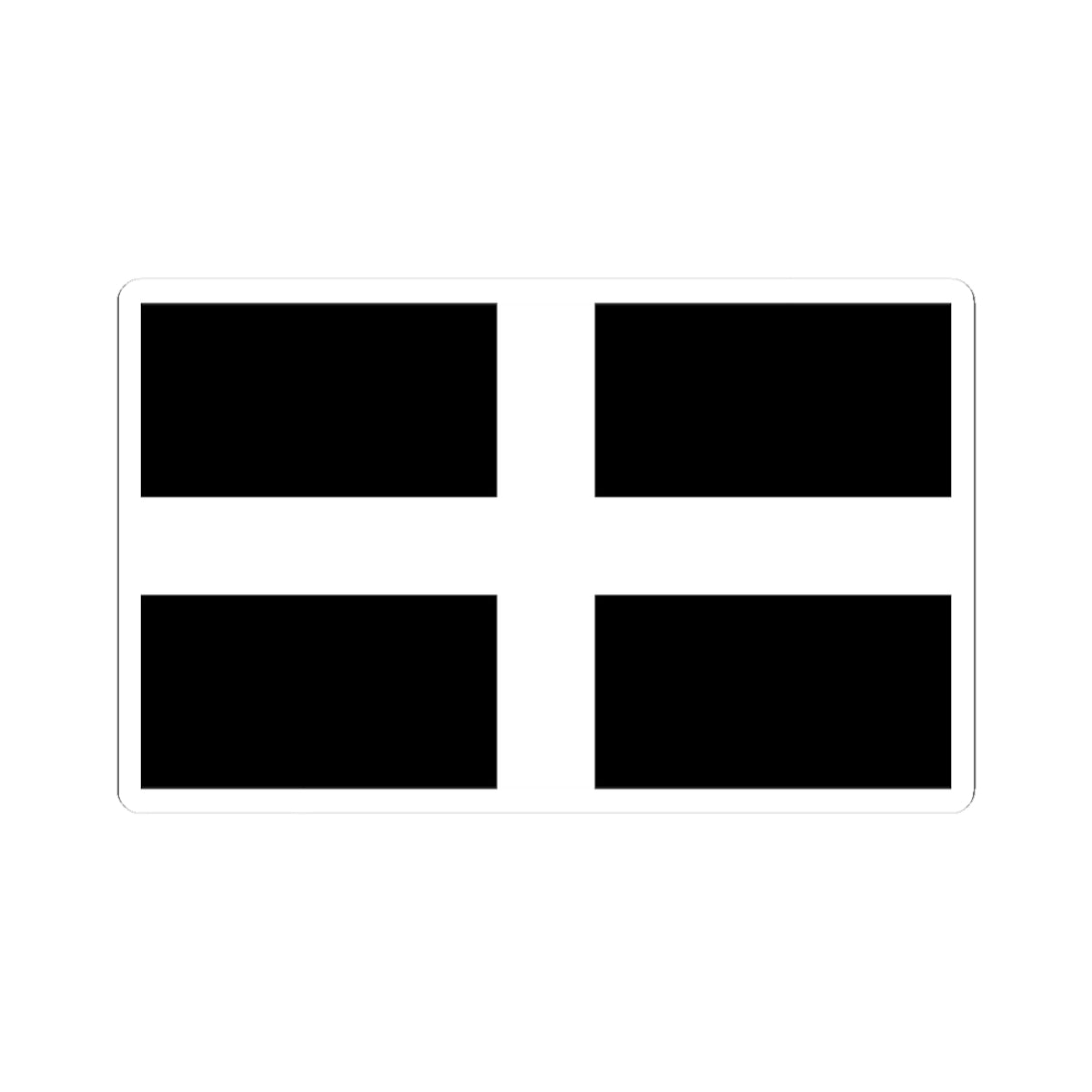 Saint Pirans Flag (England) STICKER Vinyl Kiss-Cut Decal