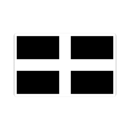 Saint Pirans Flag (England) STICKER Vinyl Kiss-Cut Decal