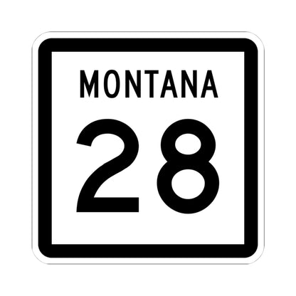 MT-28 (Montana) (Road Sign) STICKER Vinyl Kiss-Cut Decal