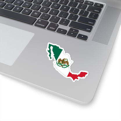 Flag-map of Mexico 1848-1853 (Mexico) STICKER Vinyl Kiss-Cut Decal