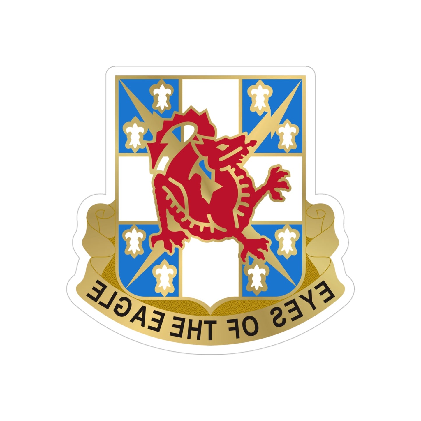 311th Military Intelligence Battalion 2 (U.S. Army) REVERSE PRINT Transparent STICKER-4" × 4"-The Sticker Space