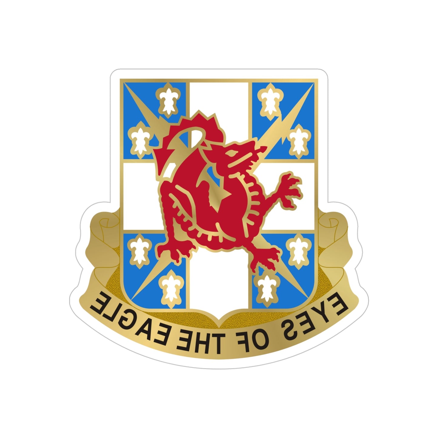 311th Military Intelligence Battalion 2 (U.S. Army) REVERSE PRINT Transparent STICKER-5" × 5"-The Sticker Space