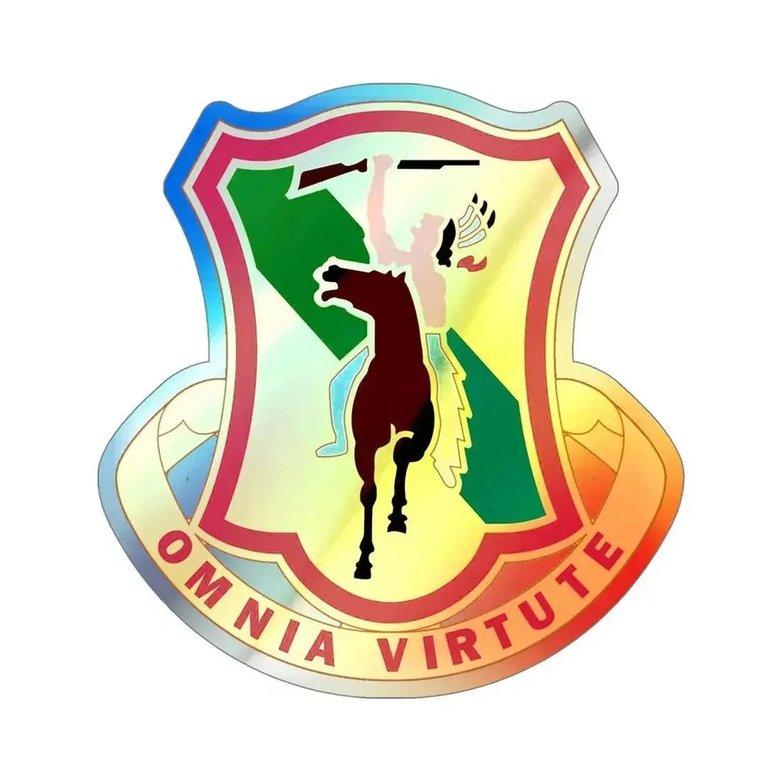 312 Cavalry Regiment (U.S. Army) Holographic STICKER Die-Cut Vinyl Decal 5 Inch Holographic - The Sticker Space