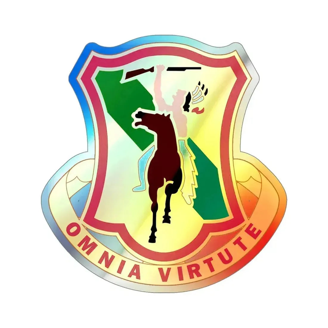 312 Cavalry Regiment (U.S. Army) Holographic STICKER Die-Cut Vinyl Decal 5 Inch Holographic - The Sticker Space