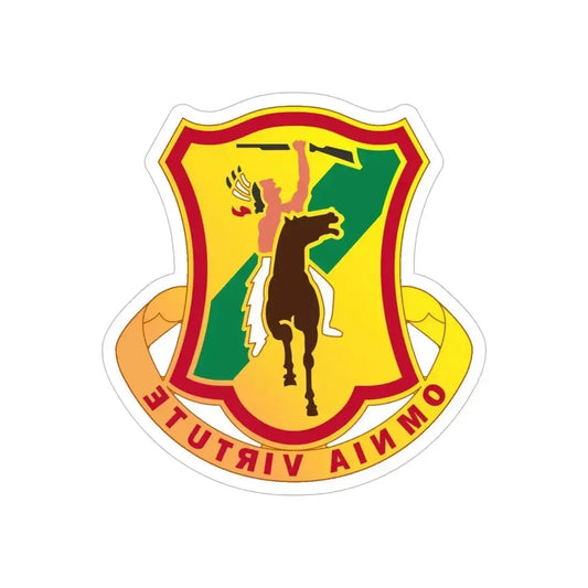 312 Cavalry Regiment (U.S. Army) REVERSE PRINT Transparent Die-Cut STICKER 6 Inch Die-Cut Transparent - The Sticker Space
