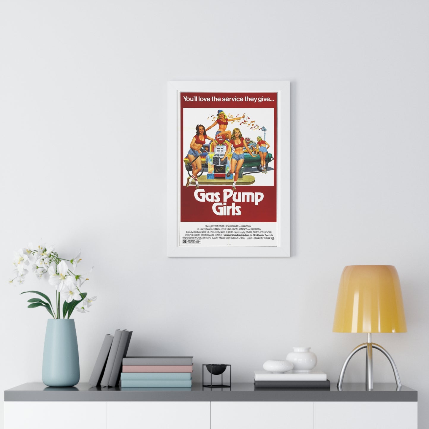 GAS PUMP GIRLS 1979 - Framed Movie Poster-The Sticker Space