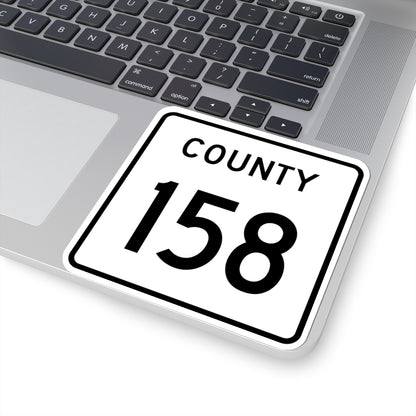 County 158 square (Minnesota) (Road Sign) STICKER Vinyl Kiss-Cut Decal