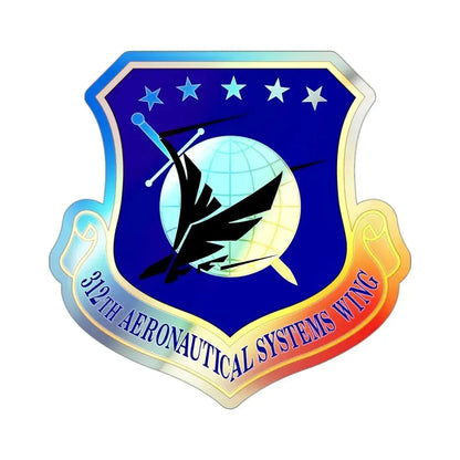 312th Aeronautical Systems Wing (U.S. Air Force) Holographic STICKER Die-Cut Vinyl Decal 3 Inch Holographic - The Sticker Space
