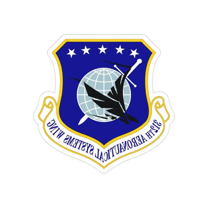 312th Aeronautical Systems Wing (U.S. Air Force) REVERSE PRINT Transparent Die-Cut STICKER - The Sticker Space